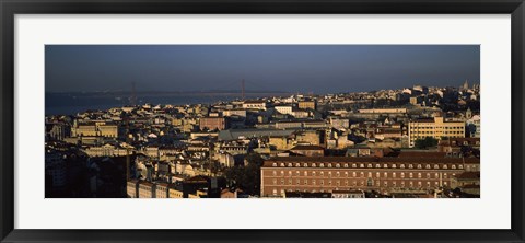 Framed Aerial view of Alfama, Lisbon, Portugal Print