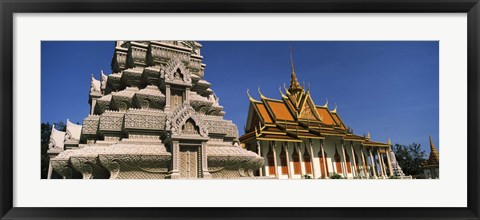 Framed Pagoda near a palace, Silver Pagoda, Royal Palace, Phnom Penh, Cambodia Print