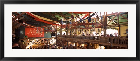 Framed Group of people in the Oktoberfest festival, Munich, Bavaria, Germany Print