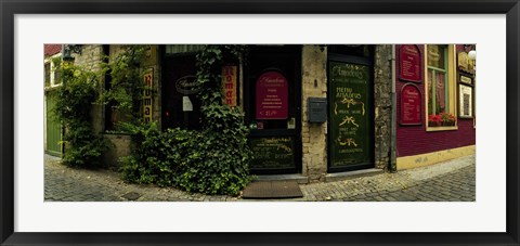 Framed Street corner, Patershol, Ghent, East Flanders, Flemish Region, Belgium Print