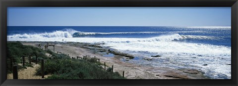 Framed Waves breaking on the beach, Western Australia, Australia Print