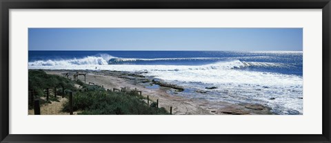 Framed Waves breaking on the beach, Western Australia, Australia Print