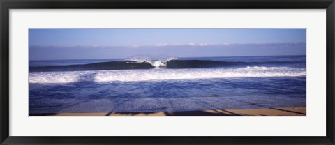 Framed Waves in the sea, North Shore, Oahu, Hawaii, USA Print