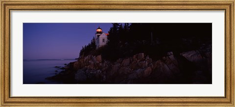 Framed Bass Head Lighthouse, Bass Harbor, Mount Desert Island, Maine Print