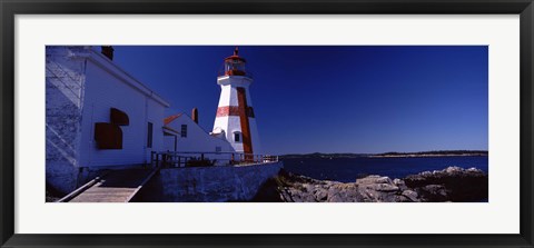 Framed Lighthouse on the coast, Head Harbour Light, Campobello Island, New Brunswick, Canada Print