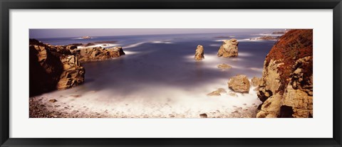 Framed Moonlight exposure, Big Sur, California Print