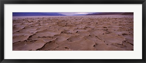 Framed Textured salt flats, Death Valley National Park, California, USA Print