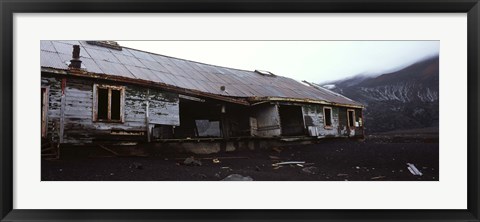 Framed Wreckage of a whaling station, Whaler&#39;s Bay, Deception Island, South Shetland Islands, Antarctica Print