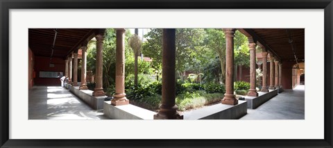 Framed Colonnade of a church, Church Of San Agustin, San Cristobal De La Laguna, Tenerife, Canary Islands, Spain Print