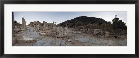 Framed Ruins of a temple, Temple of Domitian, Curetes Way, Ephesus, Turkey Print