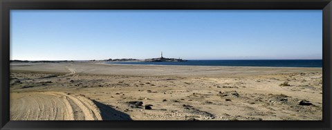 Framed Landscape with a lighthouse in the background, Luderitz, Namibia Print