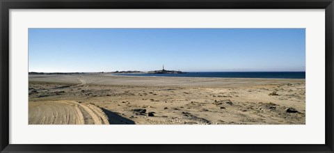 Framed Landscape with a lighthouse in the background, Luderitz, Namibia Print