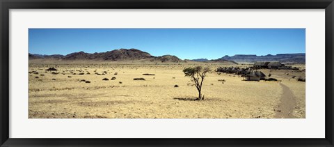 Framed Horse ranch on a homestead, Namibia Print