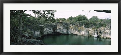 Framed Lake between Etosha and Tsumeb, Lake Otjikoto, Namibia Print