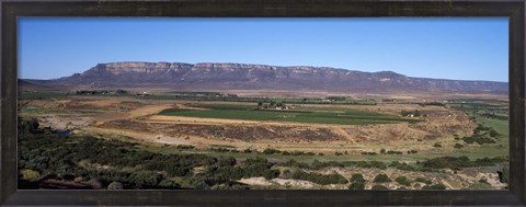 Framed Road from Cape Town to Namibia near Vredendal, Western Cape Province, South Africa Print