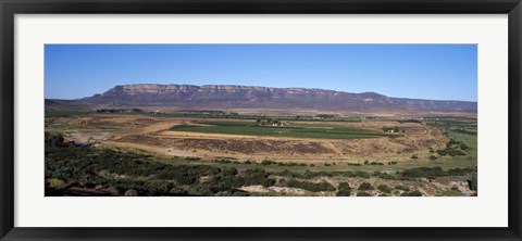 Framed Road from Cape Town to Namibia near Vredendal, Western Cape Province, South Africa Print