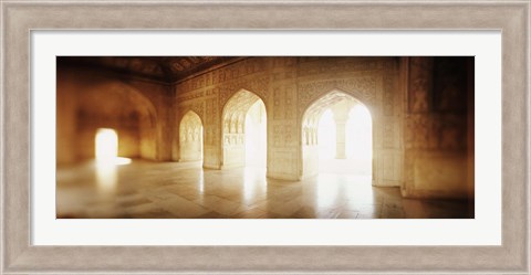 Framed Interiors of a hall, Agra Fort, Agra, Uttar Pradesh, India Print