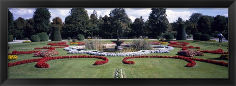 Framed Fountain in a garden, Belvedere Garden, Vienna, Austria Print