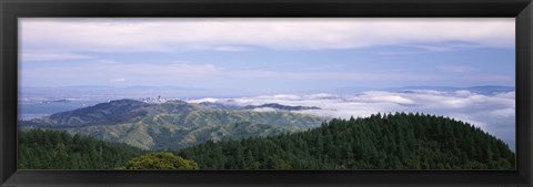 Framed View of San Francisco from Mt Tamalpais, Marin County, California, USA Print