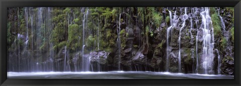 Framed Mossbrae Falls, Sacramento River, Dunsmuir, California Print