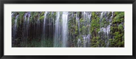 Framed Mossbrae Waterfall, Sacramento River, Dunsmuir, Siskiyou County, California Print