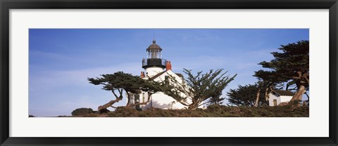 Framed Low angle view of a lighthouse, Point Pinos Lighthouse, Pacific Grove, California Print