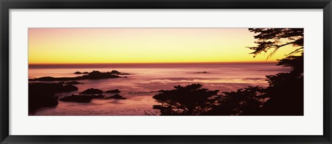 Framed Sea at sunset, Point Lobos State Reserve, Carmel, Monterey County, California, USA Print