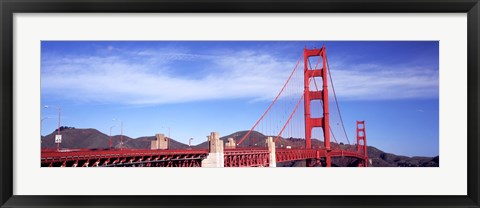 Framed Red suspension bridge, Golden Gate Bridge, San Francisco Bay, San Francisco, California, USA Print