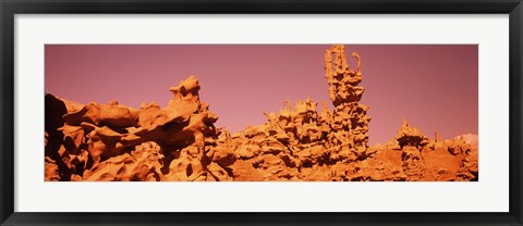 Framed Low angle view of rock formations, The Teapot, Fantasy Canyon, Uintah County, Utah, USA Print