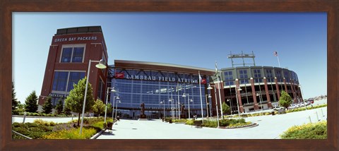 Framed Facade of a stadium, Lambeau Field, Green Bay, Wisconsin, USA Print