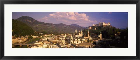 Framed High angle view of a city, Salzburg, Austria Print