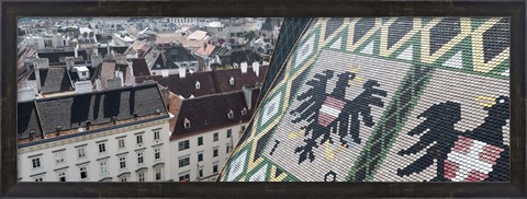 Framed City viewed from a cathedral, St. Stephens Cathedral, Vienna, Austria Print