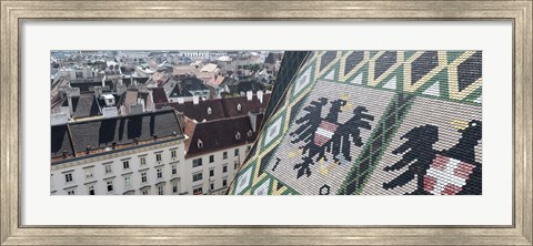 Framed City viewed from a cathedral, St. Stephens Cathedral, Vienna, Austria Print