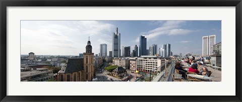 Framed Buildings in a city, St. Catherine&#39;s Church, Hauptwache, Frankfurt, Hesse, Germany 2010 Print