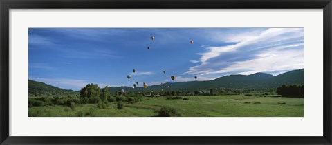 Framed Hot Air Balloon Rodeo, Steamboat Springs, Colorado (horizontal) Print