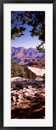 Framed Rock formations, Mather Point, South Rim, Grand Canyon National Park, Arizona, USA Print