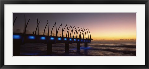 Framed New pier constructed on beach front, Umhlanga, Durban, KwaZulu-Natal, South Africa Print