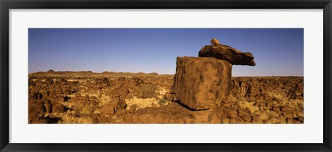 Framed Rocks at Devil&#39;s Playground, Namibia Print