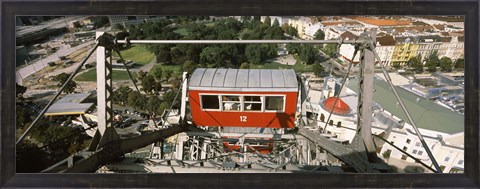 Framed Ferris wheel car, Prater Park, Vienna, Austria Print