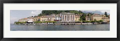 Framed Buildings at the waterfront, Lake Como, Bellagio, Como, Lombardy, Italy Print