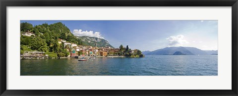 Framed Town at the lakeside, Lake Como, Como, Lombardy, Italy Print