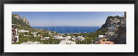 Framed Town at the waterfront, Marina Grande, Capri, Campania, Italy Print