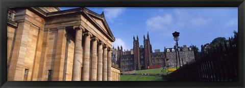 Framed Art museum with Free Church Of Scotland in the background, National Gallery Of Scotland, The Mound, Edinburgh, Scotland Print