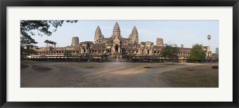 Framed Facade of a temple, Angkor Wat, Angkor, Cambodia Print