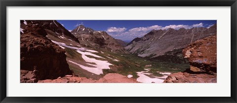 Framed Rock formations, Maroon Bells, West Maroon Pass, Crested Butte, Gunnison County, Colorado, USA Print