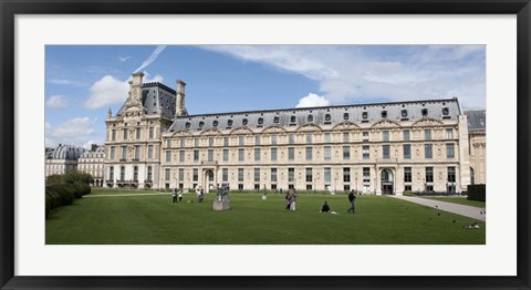 Framed Facade of a museum, Musee Du Louvre, Paris, Ile-de-France, France Print