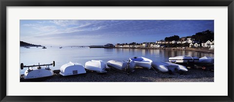 Framed Boats on the beach, Instow, North Devon, Devon, England Print