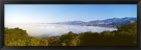 Framed Clouds over an ocean, Los Padres National Forest, California, USA Print