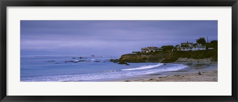 Framed Beach at dusk, Cayucos State Beach, Cayucos, San Luis Obispo, California, USA Print