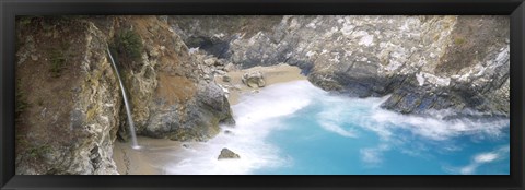 Framed McWay Falls, Julia Pfeiffer Burns State Park, Big Sur, California Print